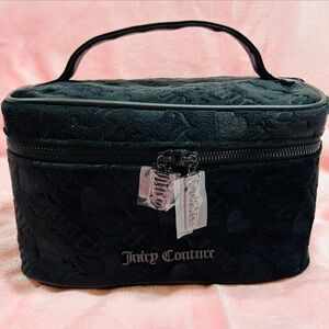 Juicy Couture Black Press Terry Train Case